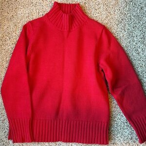 J. Crew Vibrant Red Turtleneck Sweater